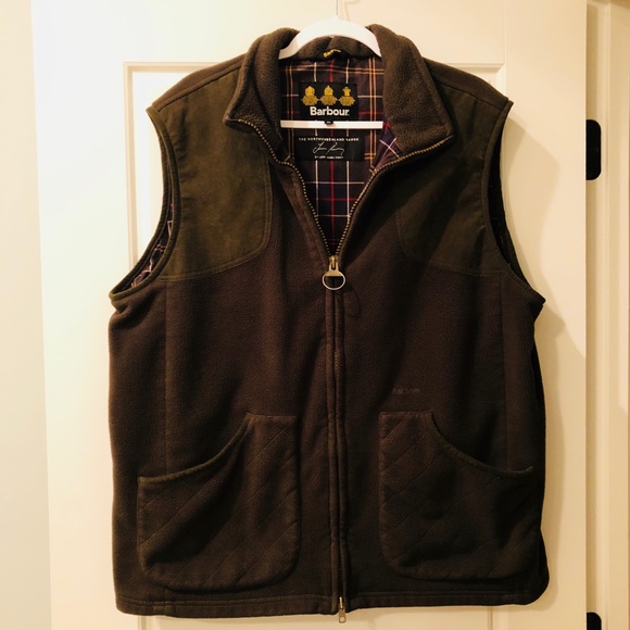 barbour fleece vest